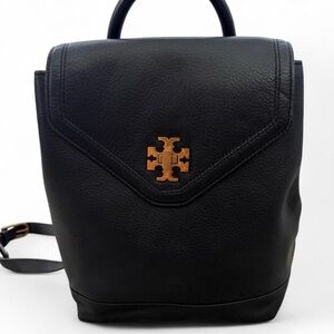 Tory Burch Black Backpack with Gold Logo